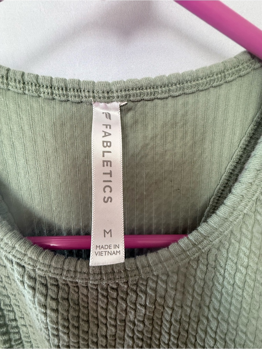 Fabletics Sage Green Ribbed Racerback Maxi Dress M - Picture 3 of 5